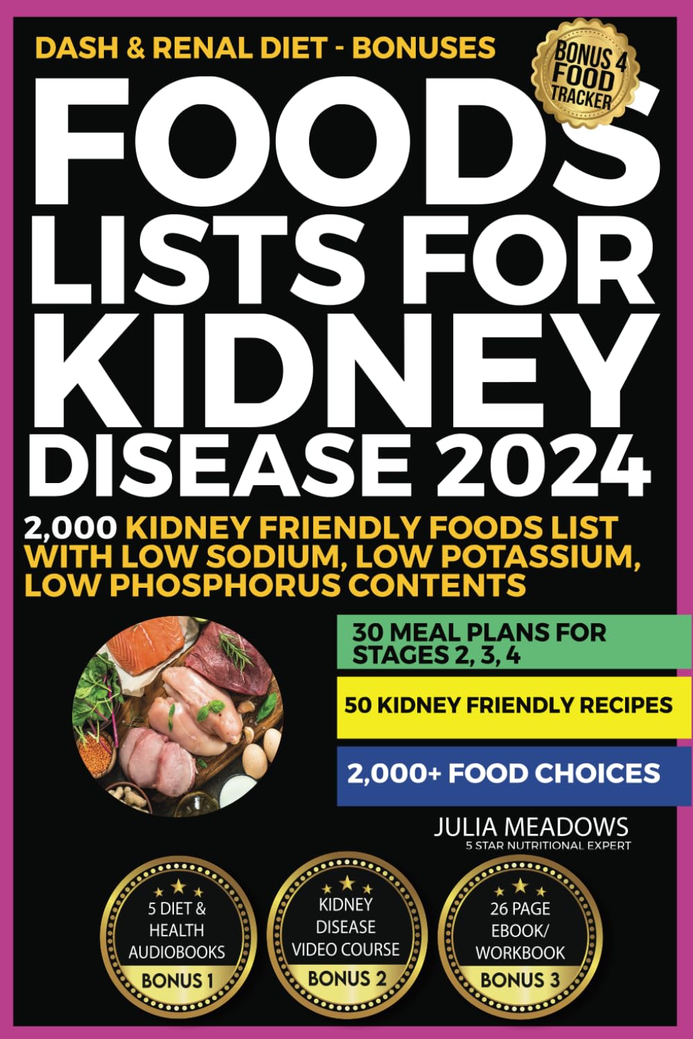 Buy Foods Lists For Kidney Disease 2024 Includes; 2,000 Kidney