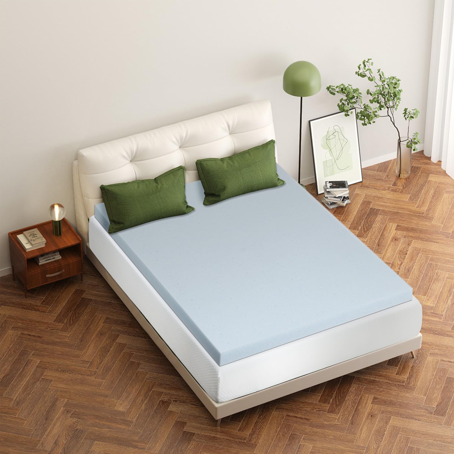 3 InchFull Size Mattress Topper, Gel Memory Foam Cooling Mattress Pad for Pressure Relief, CertiPUR-US Certified Full Mattress Topper for College, Dorm Room, RV, Camp, Couch