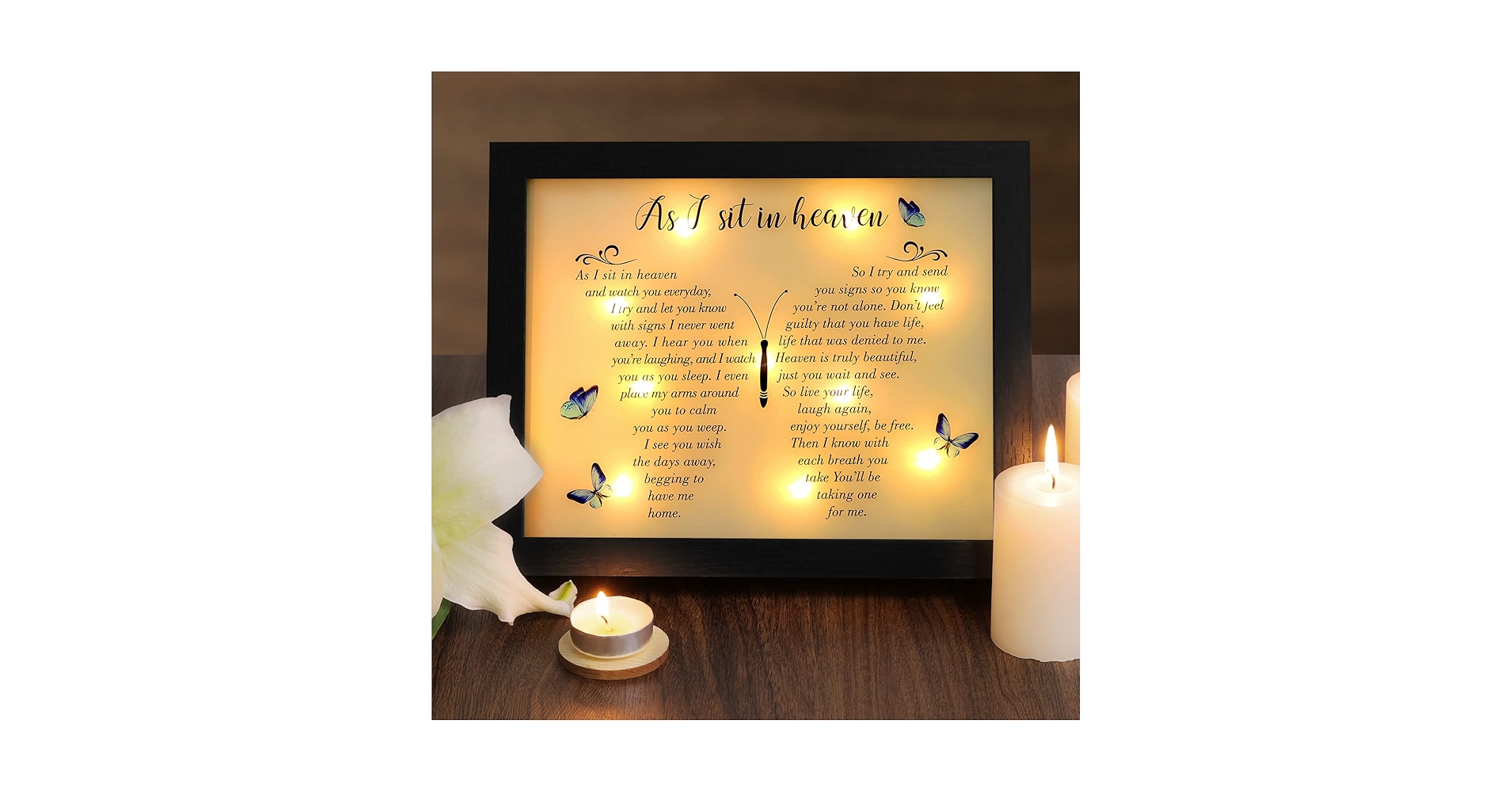 Amazon.com - Memorial Gifts LED Shadow Box - Sympathy Gift