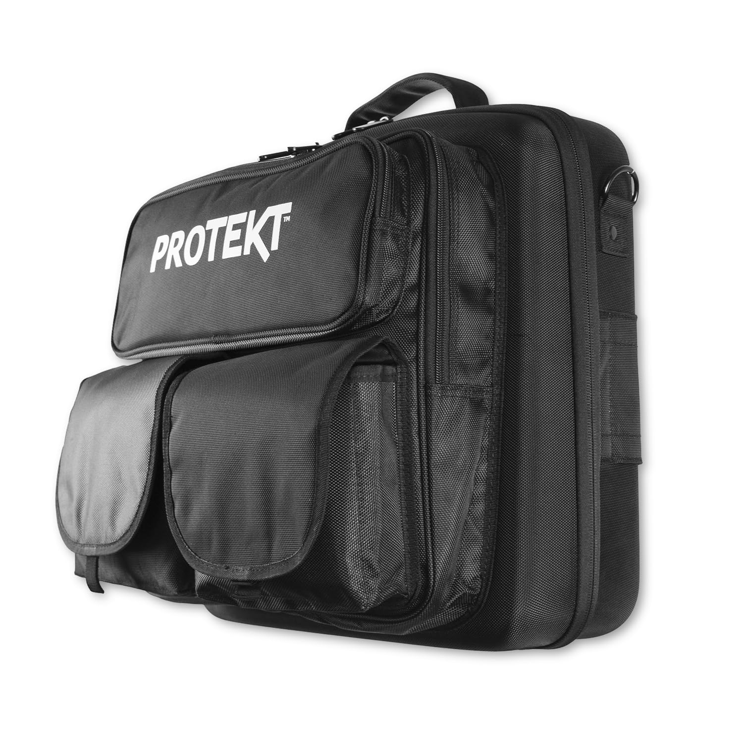 Protekt XDJ-1000 EVA Bag di BXDJ1P DJ Zaino per Mixer Pioneer - con 4 tasche frontali per laptop, cuffie, cavi e accessori essenziali, Nero , 525 x 510 x 165 mm, Borsa per mixer DJ