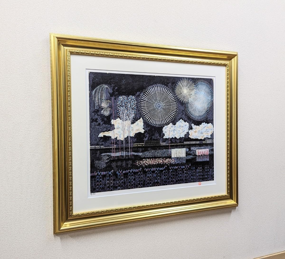 両国の花火　山下清 楽天市場】山下 清「両国の花火」リトグラフ 版画【中古】 : 内田画廊