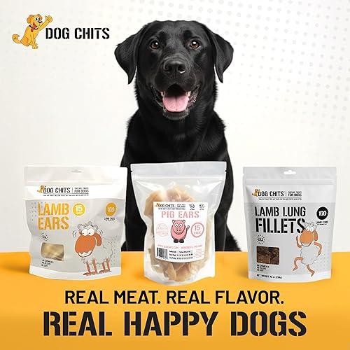 Miniatura 7 de Dog Chits Orejas de cordero para perros  Golosinas para perros de oreja de cordero horneadas 100% naturales  Sin granos, con alto contenido de