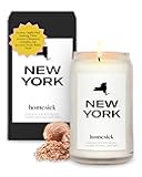 Scented Candles for Home (New York) - 13.75 oz Long-Lasting Soy Wax Jar Candle for Women & Men for All Occasions, 60-80 Hours Burn Time - Notes of Nutmeg, Cinnamon & Clove