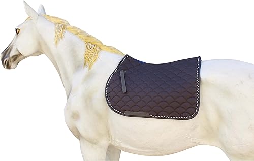 Miniatura 2 de CHALLENGER Caballo Inglés Acolchado Contorneado Multiuso Trail Saddle Pad Gris 7296GR