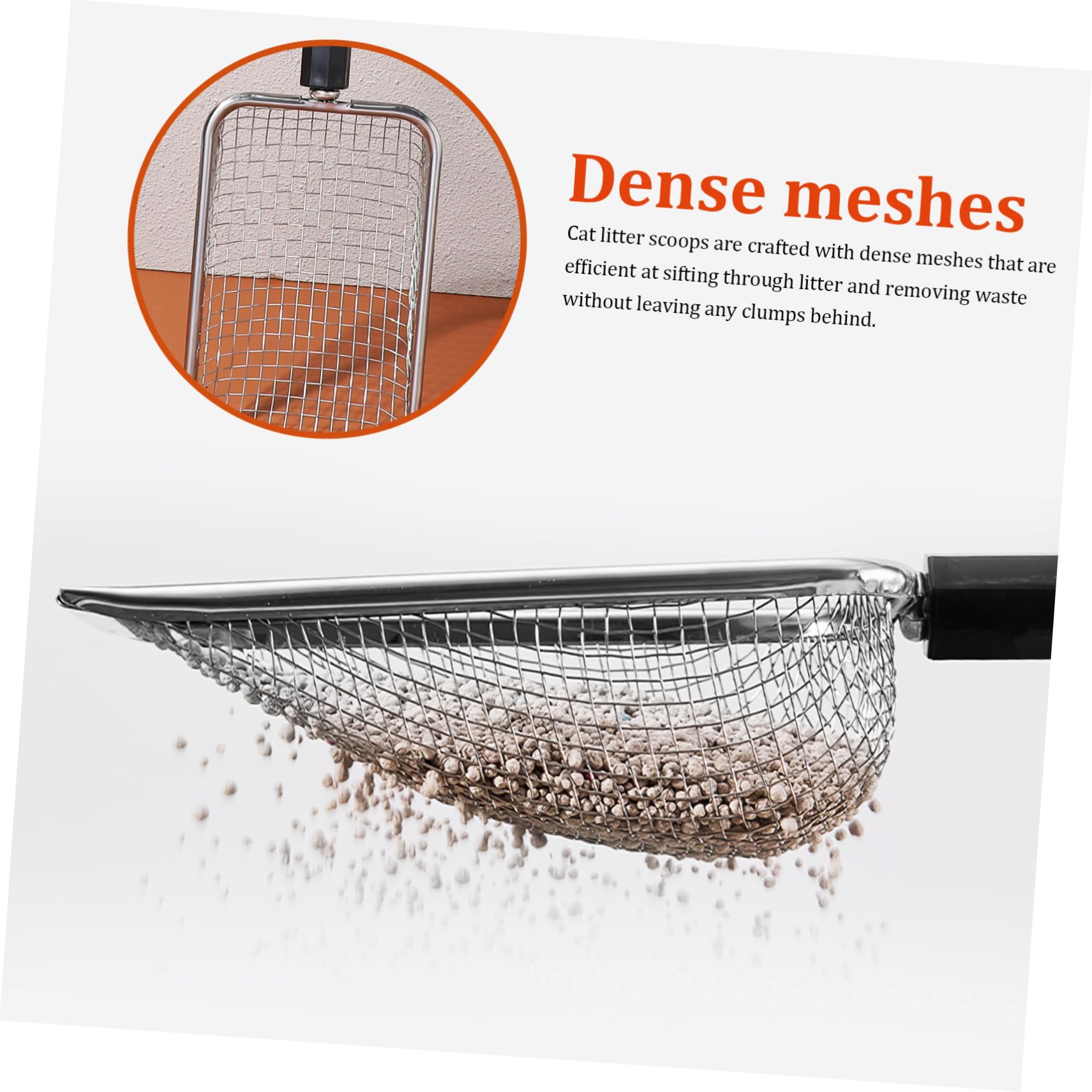 2pezzi Paletta per Lettiera per Gatti con Manico Telescopico Inossidabile Design per Pulizia Profonda e Comfort di Utilizzo