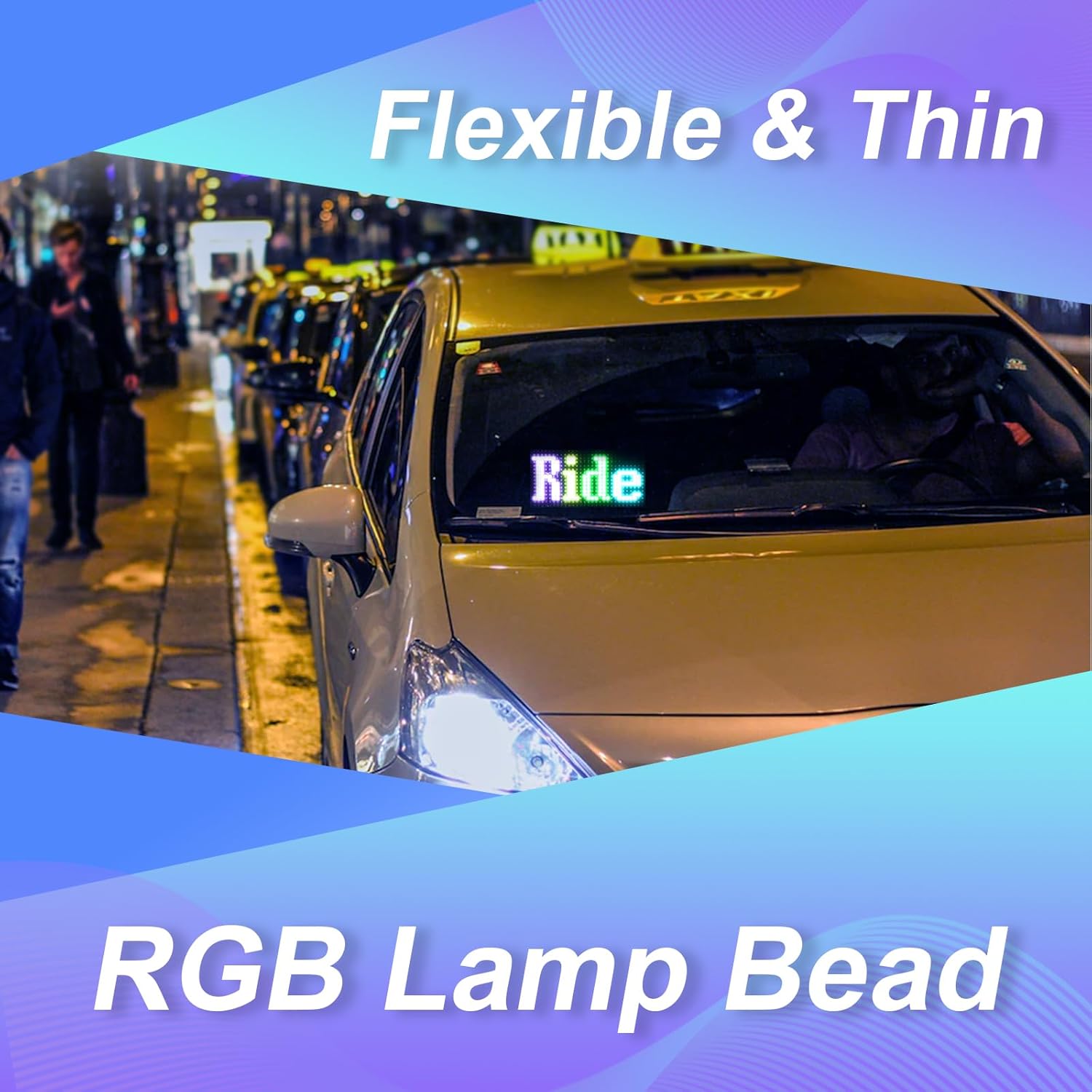 GOTUS LED Light Signs for Car,Programmable Flexible LED Sign,Bluetooth APP Control,Custom Text, Patterns, Animations - Image 2