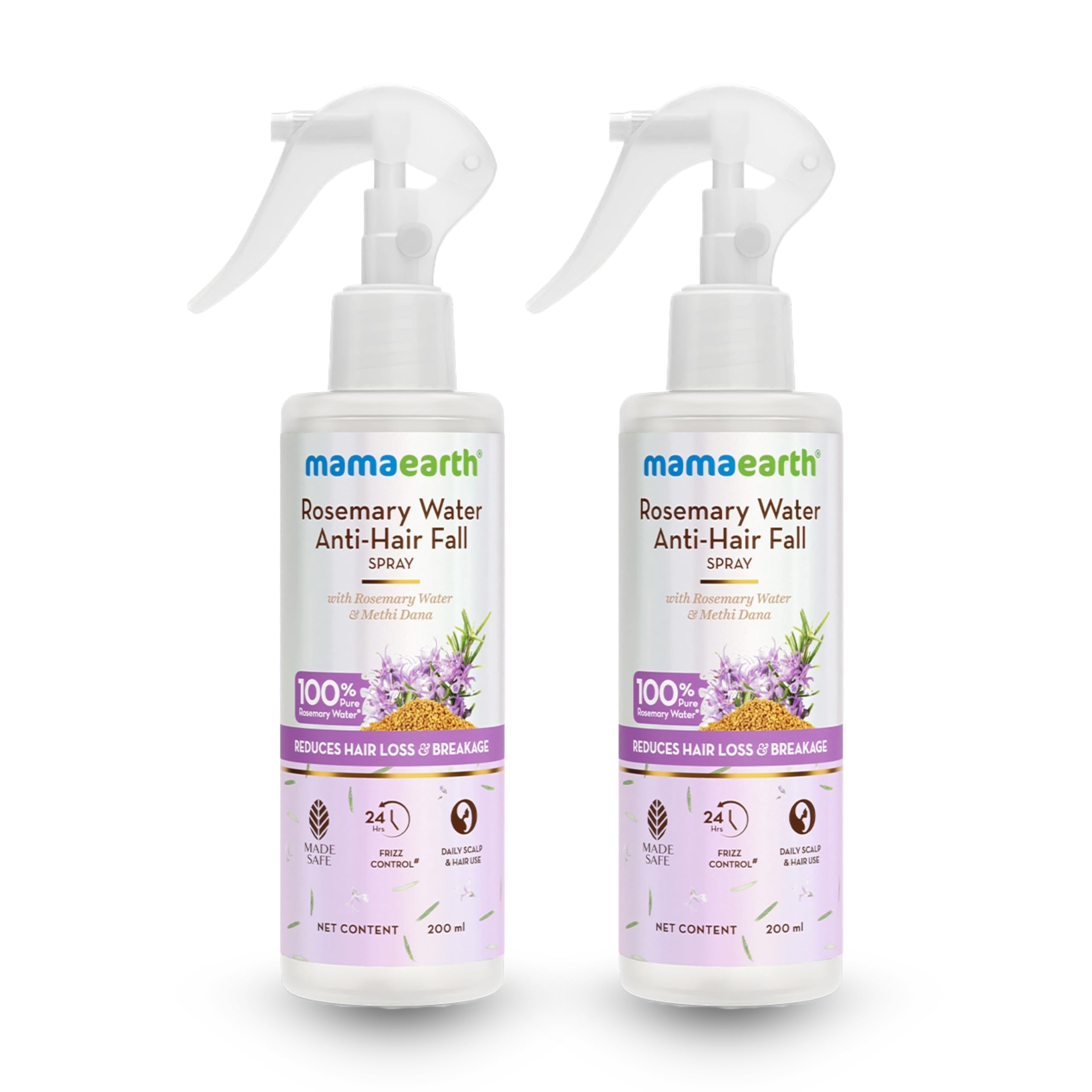 Mamaearth Rosemary Water Anti-Hair Fall Spray with 100% Pure Rosemary Water & Methi Dana | For Hair Growth | Stronger & Denser Hair | 24-H Frizz Control | Folligen ANALupe, Fision Aquashield-image-11