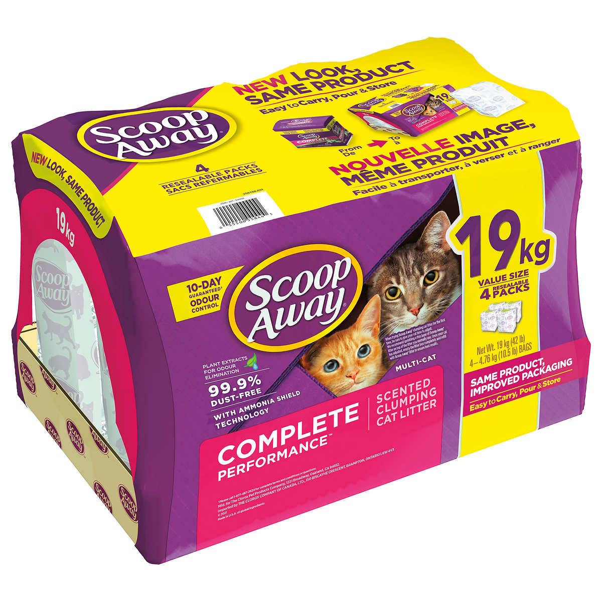 Jakeman's Scoop Away Complete Performance Clumping Cat Litter, Scented, 42 Pounds (19 kg)