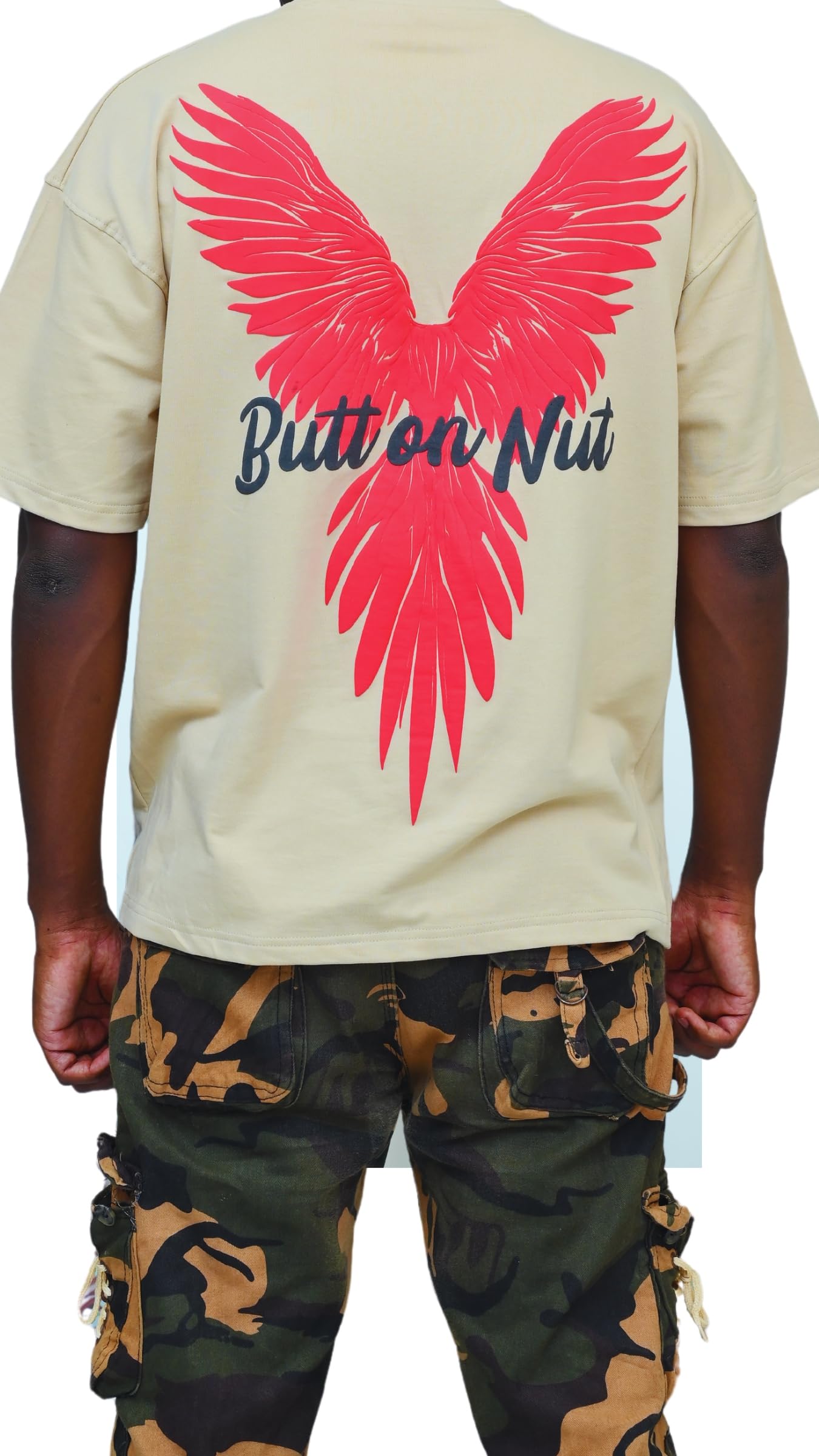B.O.N Cream Printed T Shirts for Men MAKAW Art
