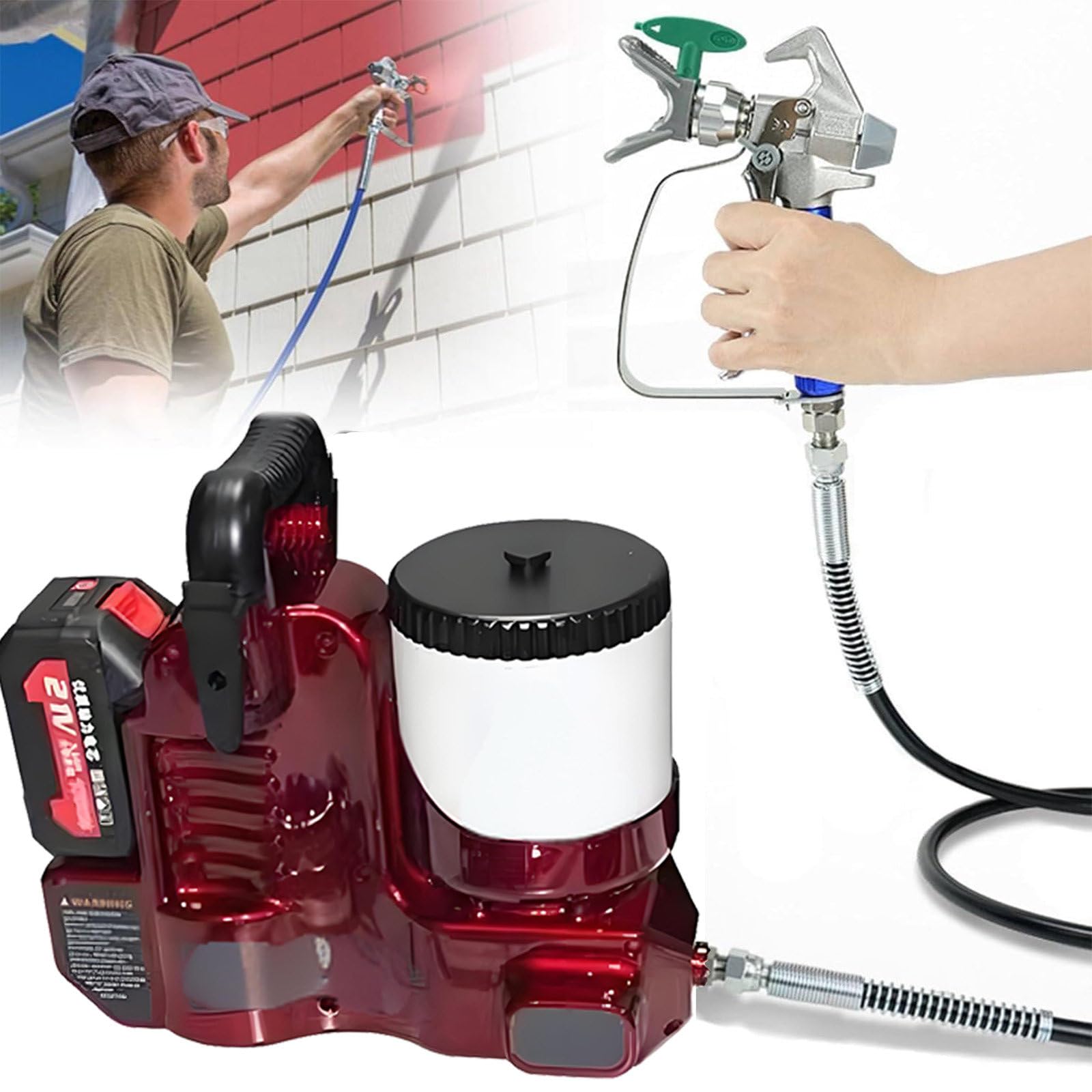 Pulverizador de pintura portátil sin aire para laca de látex y muebles
