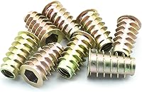 Vista 4 de LQ Industrial 8 unids M8x25mm Muebles Tuerca Tornillo Aleación de Zinc Tornillo Sujetador Conector Hex Socket Drive Roscado Insertar Tuercas Para