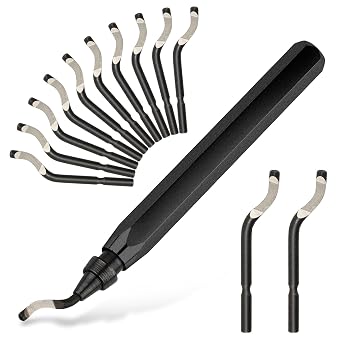 Deburring Tool with 12 High Speed Steel Blades, Deburring Tool 3D Printing, Deburring Tool for Metal, Resin, Copper, Plastic, PVC Pipes, 3D Printed Edges