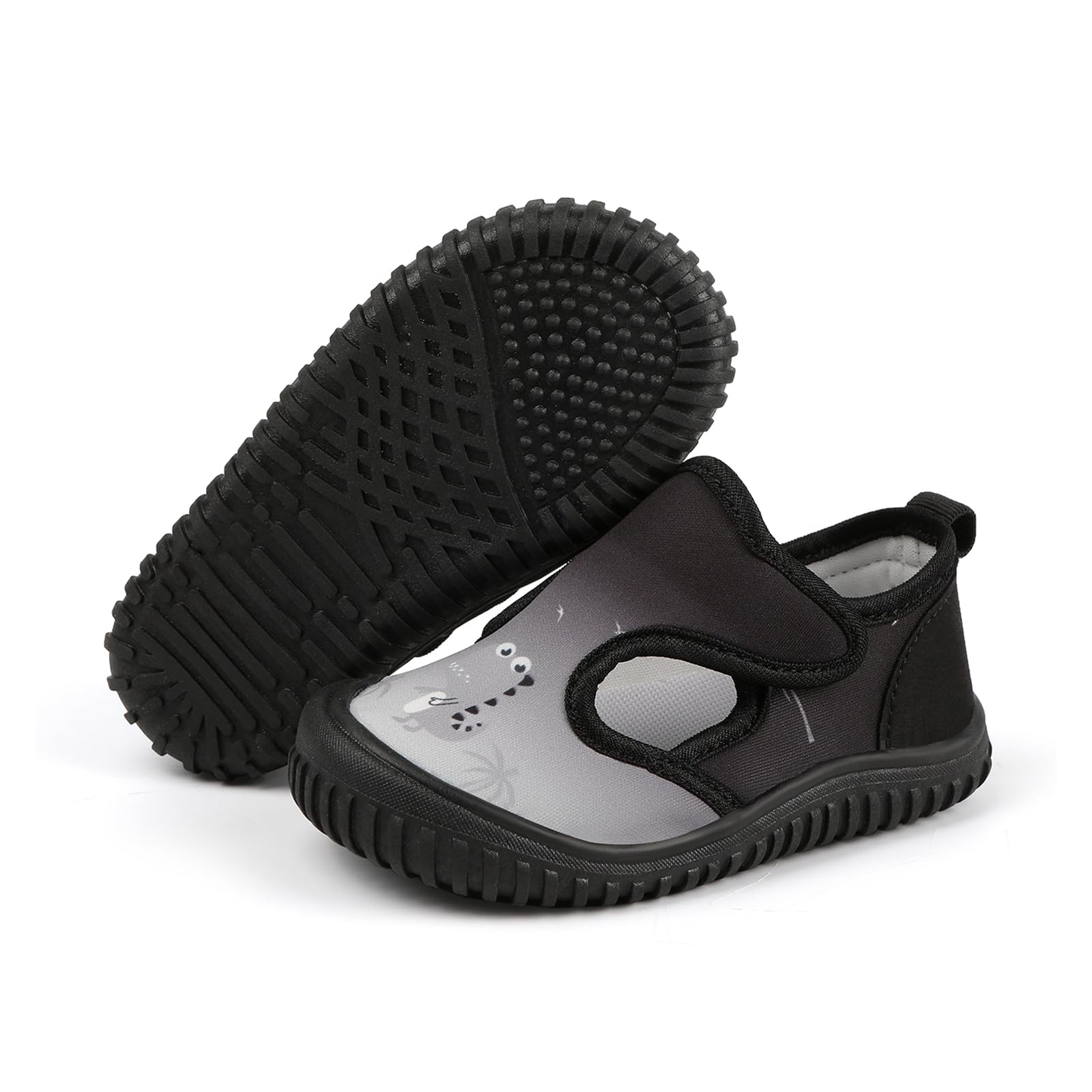 Boys Girls Water Shoes Quick-Dry Cute Beach Swim Pool Shoes(Toddler/Little Kid) Black