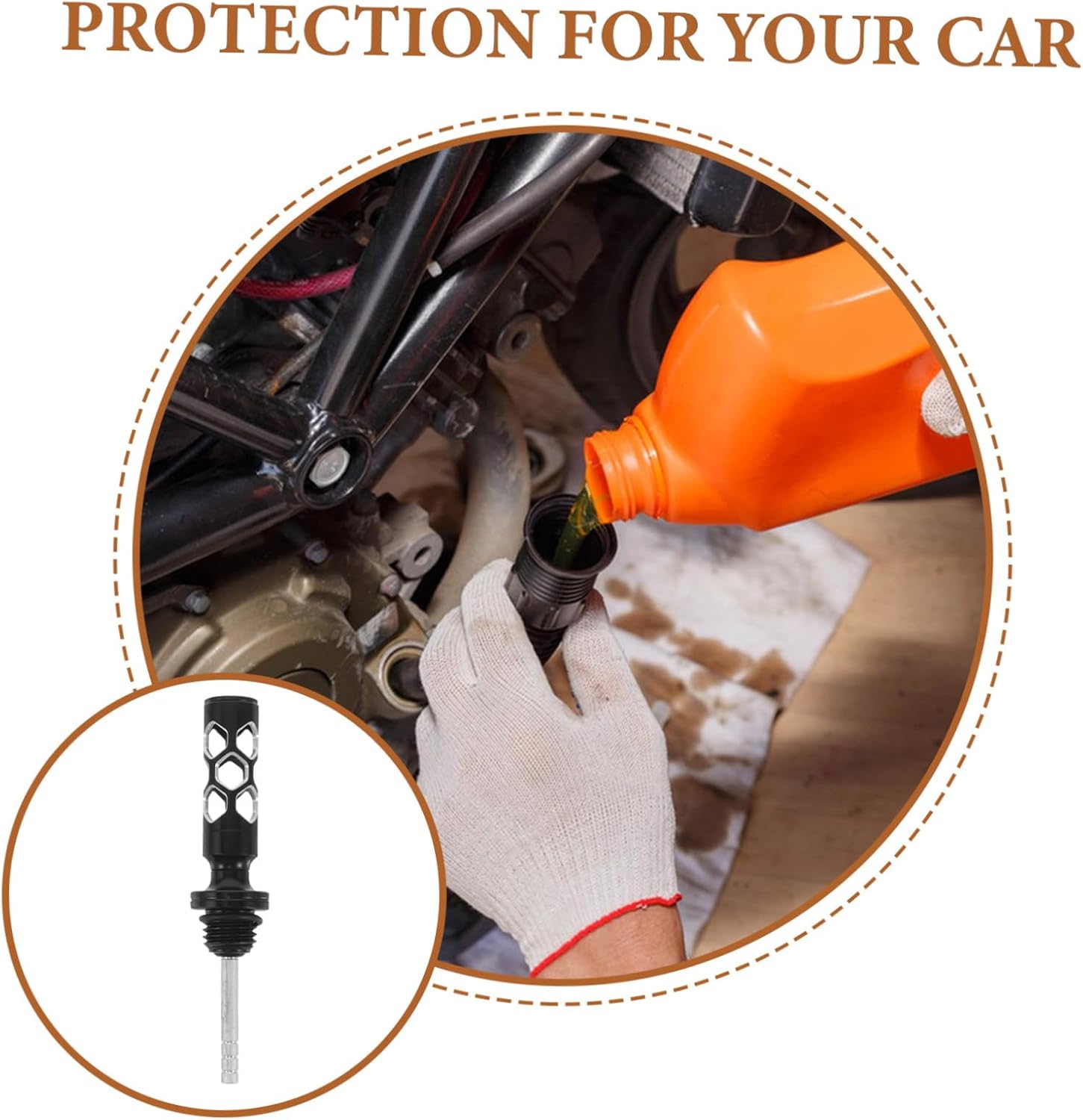 Zerodeko Motorcycle Oil Level Tool Hollow Design for Accurate Engine Oil Measurement Durable Construction Essential Motorcycle Accessory