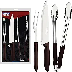 Kit Churrasco Inox 3pc Plenus Mar Tramontina Marron No Voltagev