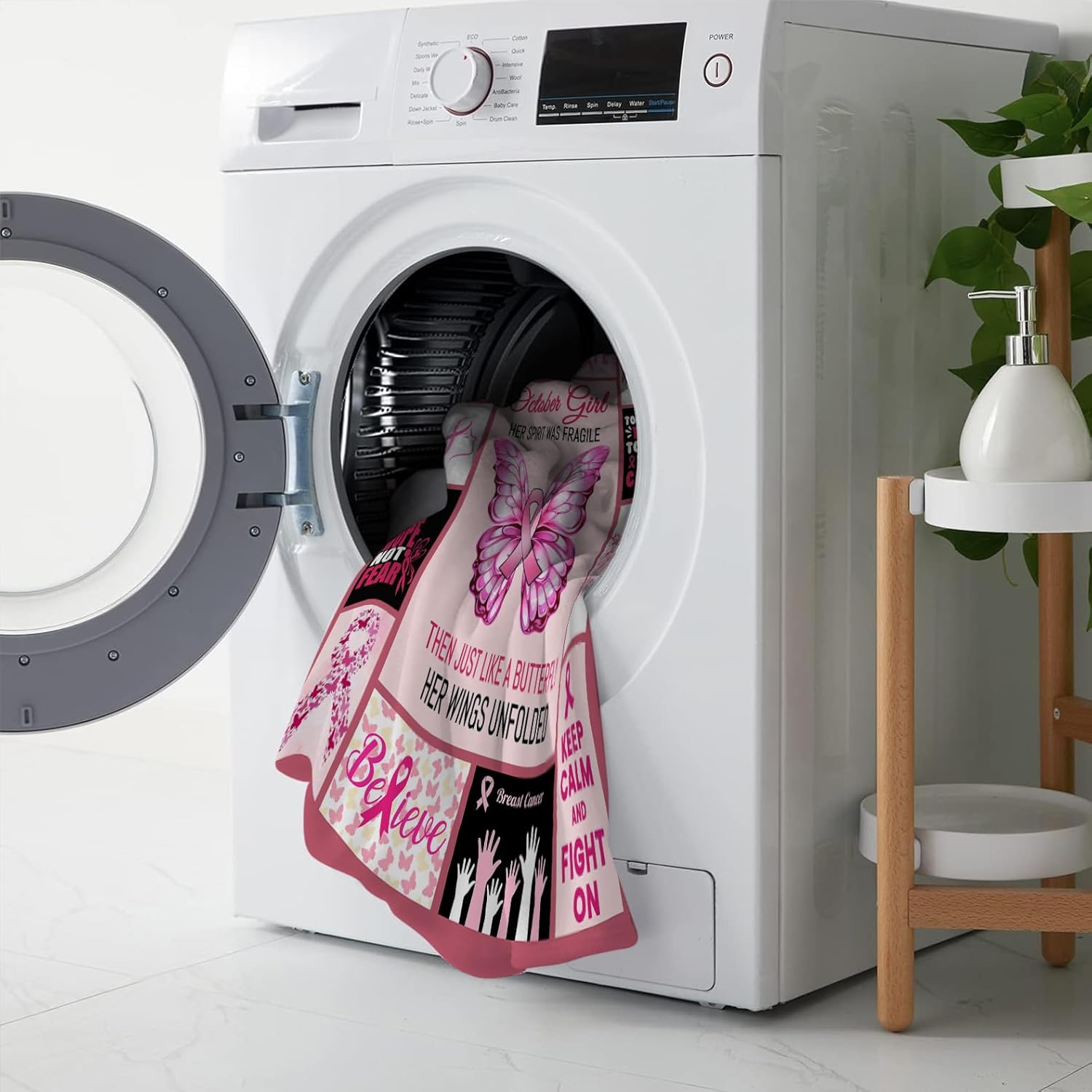 Breast Cancer Blanket Breast Cancer Awareness Throw Blanket Ultra Soft Cozy Fuzzy Plush Fleece Lightweight Blanket Breast Cancer Gifts for October Girls Friends Women After Surgery 40"X50" - Image 7