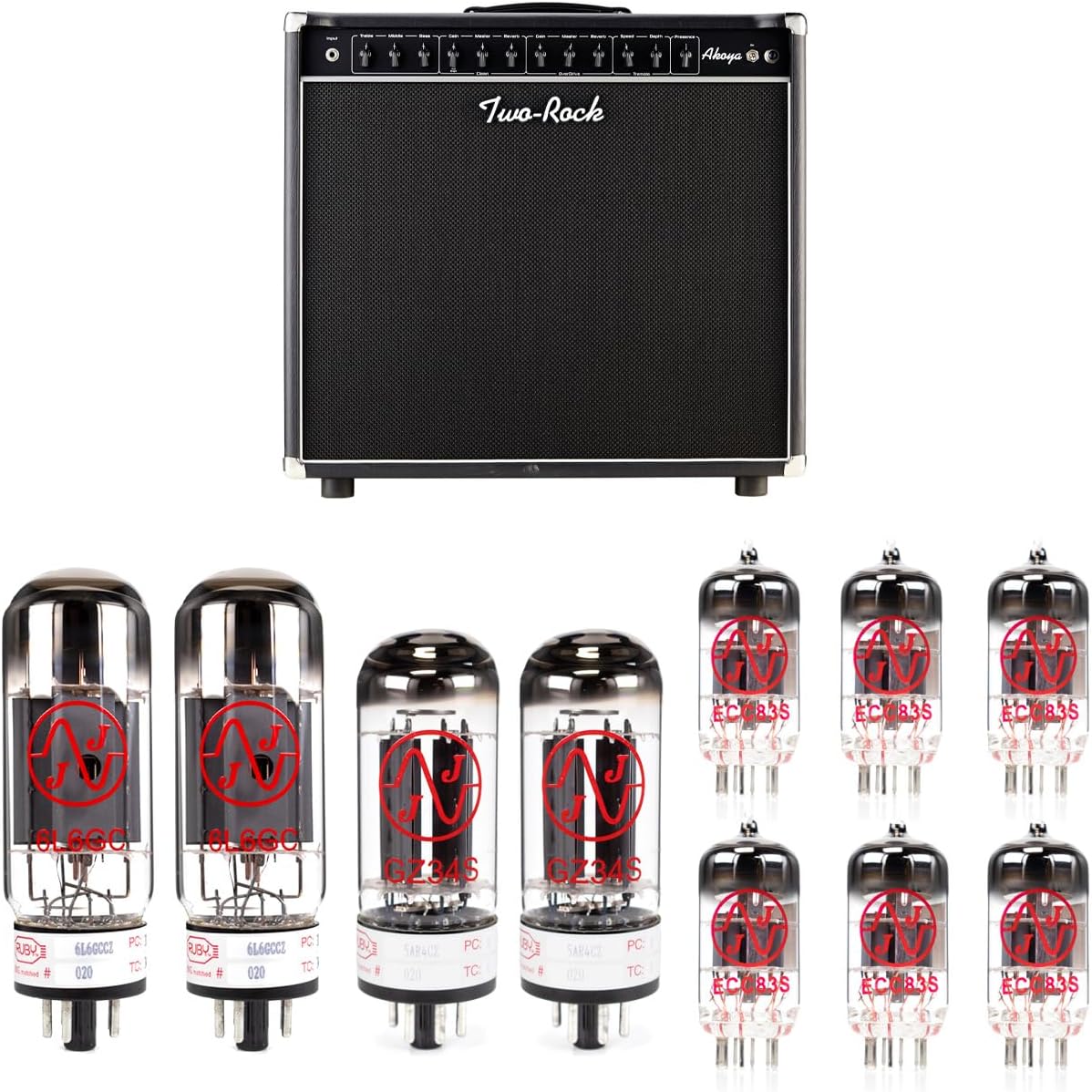JJ Tubes - Tube Kit for Two Rock Akoya Amp for Electric Guitar Amplifiers (RUBY Tubes)