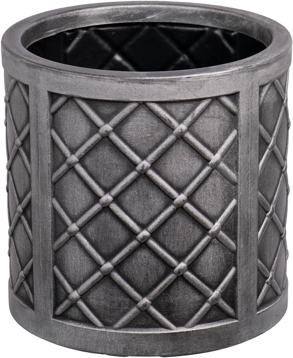 Strata Lazio Round Plastic Planter Pewter Grey Lazio Style Painted strata-lazio-round-plastic-planter-pewter-grey-lazio-style-painted
