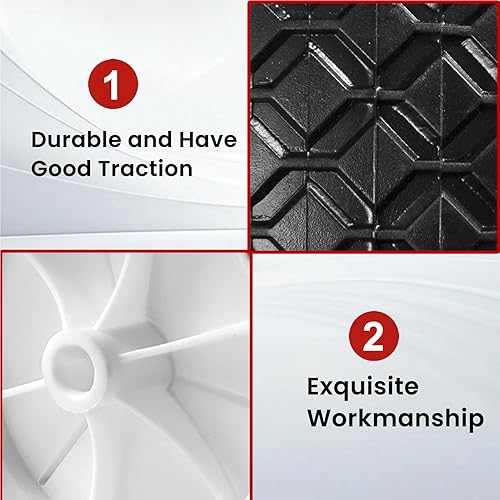 Miniatura 4 de Ruedas para cortacésped de 10 pulgadas para camiones de mano Oregon 72-110, rueda de plástico compatible con cortacésped Craftsma nAYPMTD, camión de