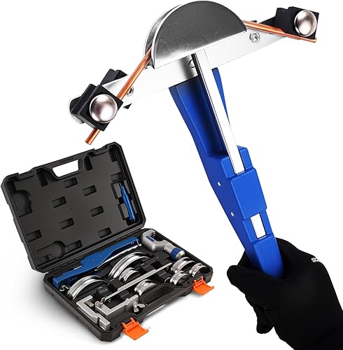 maXpeedingrods Juego de doblador de tubos doblador de tubos, 1/4 a 7/8 pulgadas de diámetro exterior Kit de doblador de tubos de trinquete,
