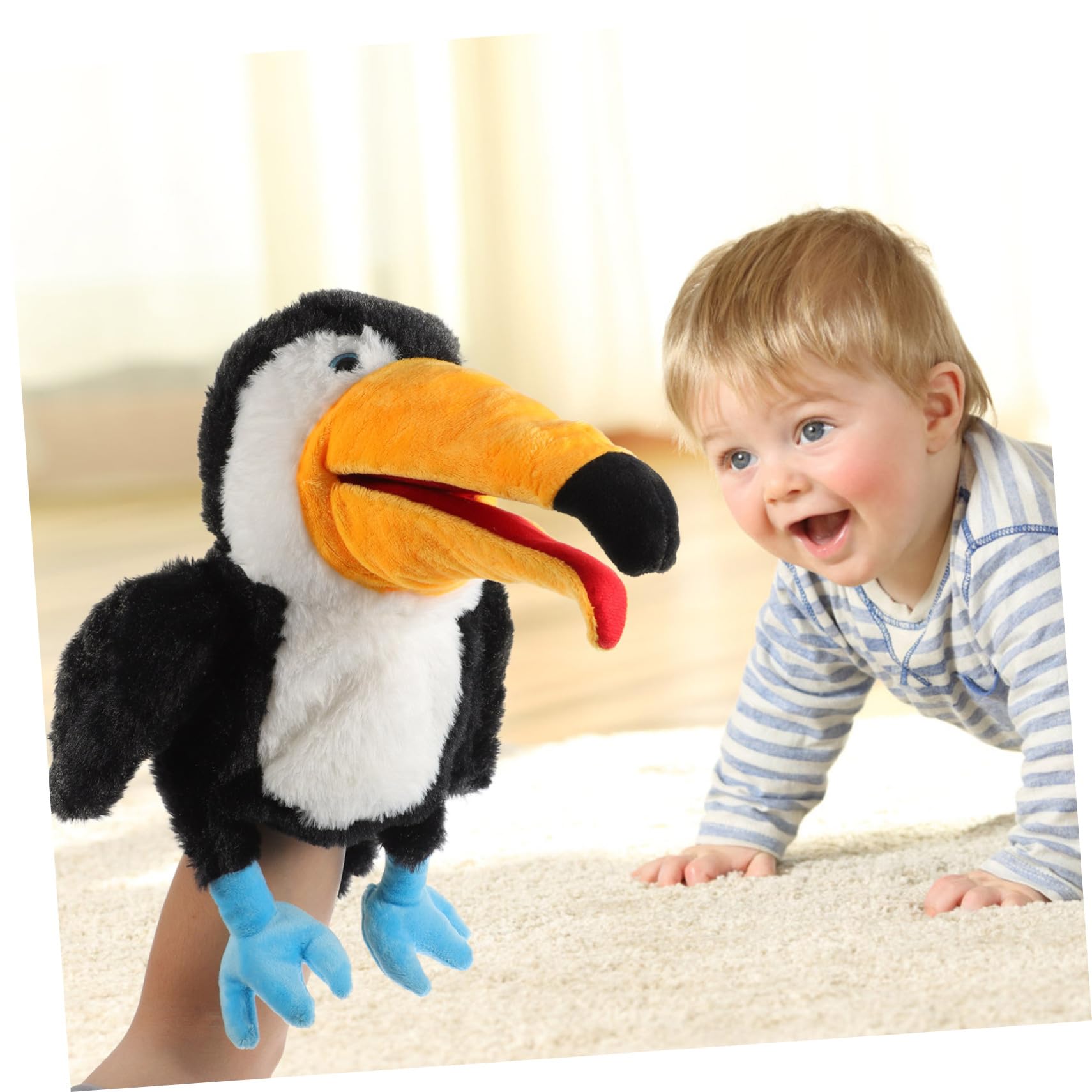 Marioneta de Mano de Peluche de Pájaro Adorables para Niños Tamaño Único Interactiva para Contar Historias Juego Educativo Creativo para Teatro y Diversión Familiar