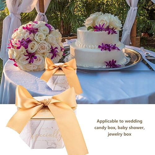 Miniatura 6 de 30 cajas de dulces para recuerdos de fiesta con cintas, cajas de regalo de dulces de papel para boda, cumpleaños, Navidad, baby shower, graduación,