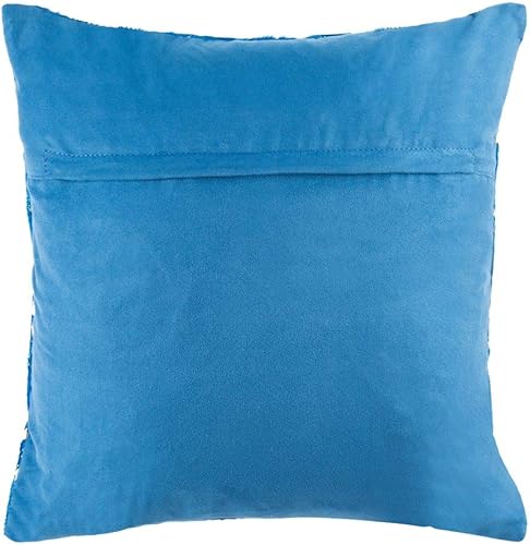 Miniatura 3 de Safavieh Clairton - Almohada metálica de piel de vaca, color azulplateado