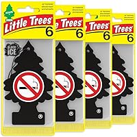 Vista 32 de Little Trees - Ambientador de árbol colgante que proporciona un aroma de larga duración para tu hogar o tu auto. Aroma Black Ice, 24