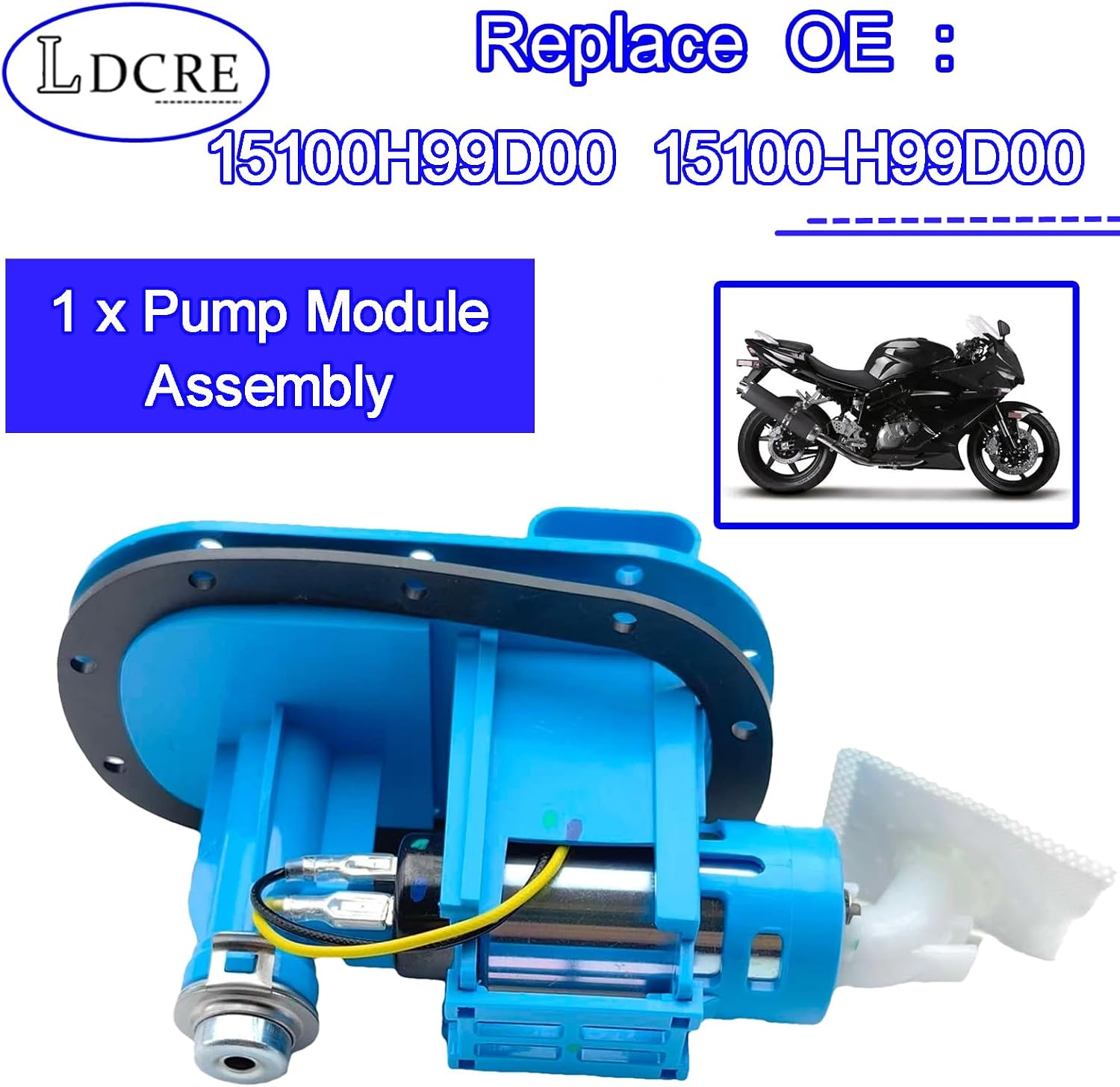 Pump Module Assembly for Hyosung GT650R GT250R GT250 GT650 GV250 ST700 2013-2017 - Replace 15100H99D00, 15100-H99D00