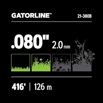 Oregon 0.080 in. Gatorline Round Weed Wacker/String Trimmer Line, 1 lb. (416 ft.) Bulk Donut, Fits Stihl, DeWalt, Ryobi and Greenworks 21-380B