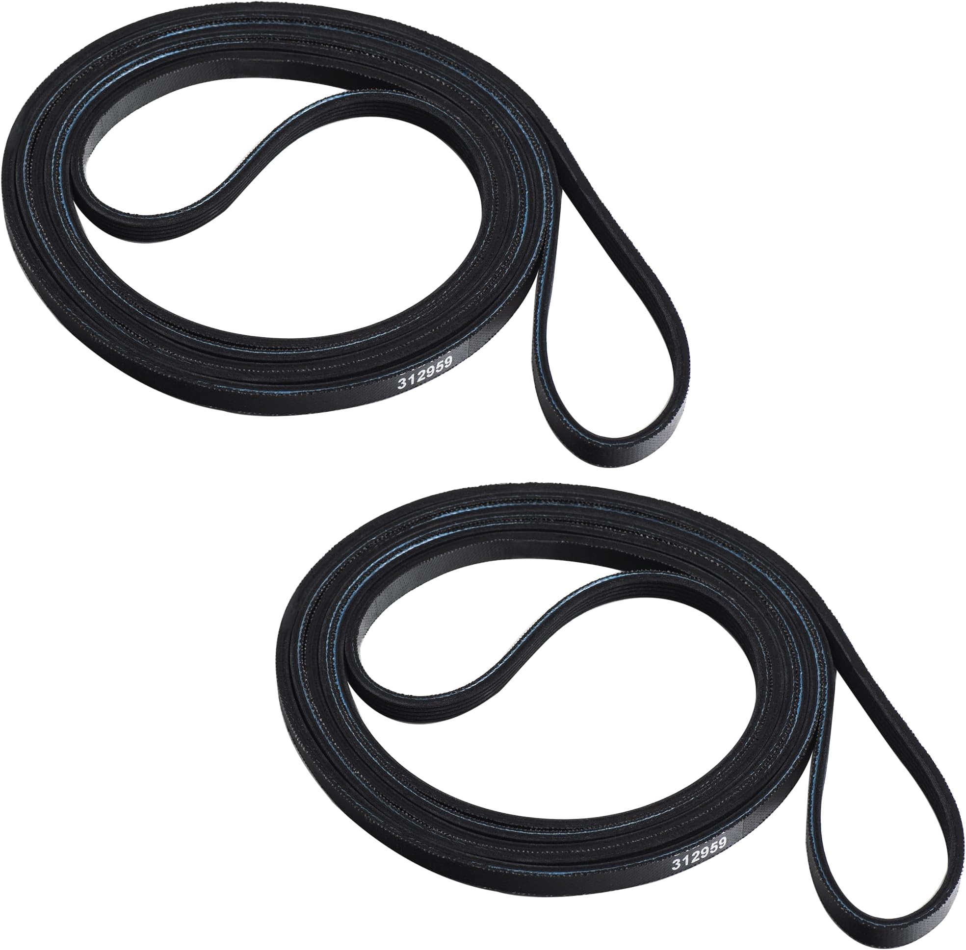 Y312959 WPY312959 312959 Dryer Tumbler and Motor Belt Replacement Part by BlueStars - Exact Fit for Whirlpool Maytag JennAir Dryers - Replaces 314774 WPY312959VP PS11757542 AP6024192 - Pack of 2
