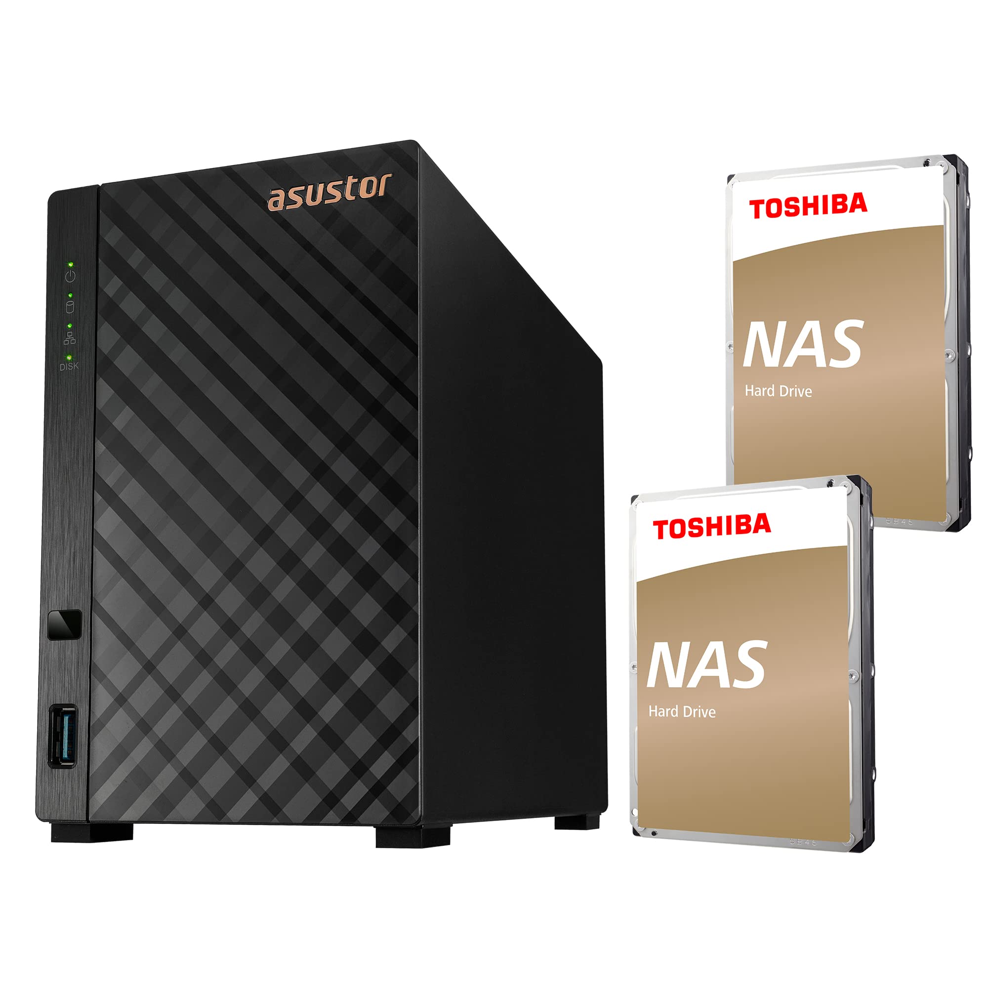Amazon.co.jp: ASUSTOR NAS 2ベイ HDDセット MN08ADA600 6TB 2台
