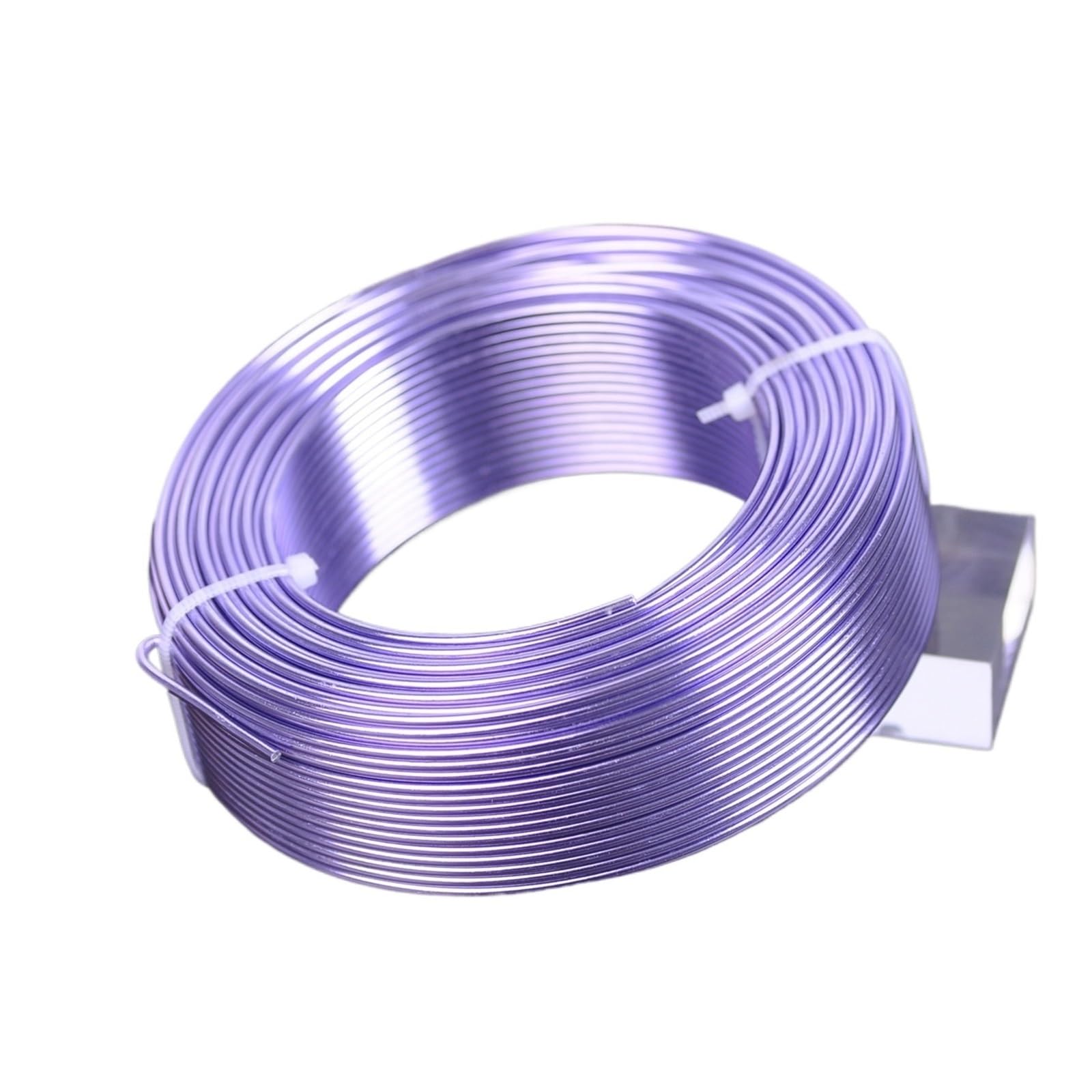 1 Rouleau de Fil d'aluminium Souple de 500 g (0,8 mm/1 mm/1,5 mm/2 mm/2,5 mm/3 mm) for la Fabrication de Bijoux et de Perles(Violet,1.5mm 95meters)