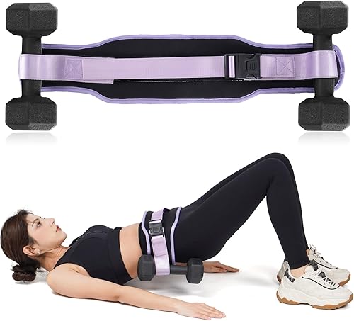 Miniatura 8 de Cinturón de empuje de cadera para mancuernas, pesas rusas, platos, cinturón de glúteos de alta calidad para mujereshombres, banda de empuje de