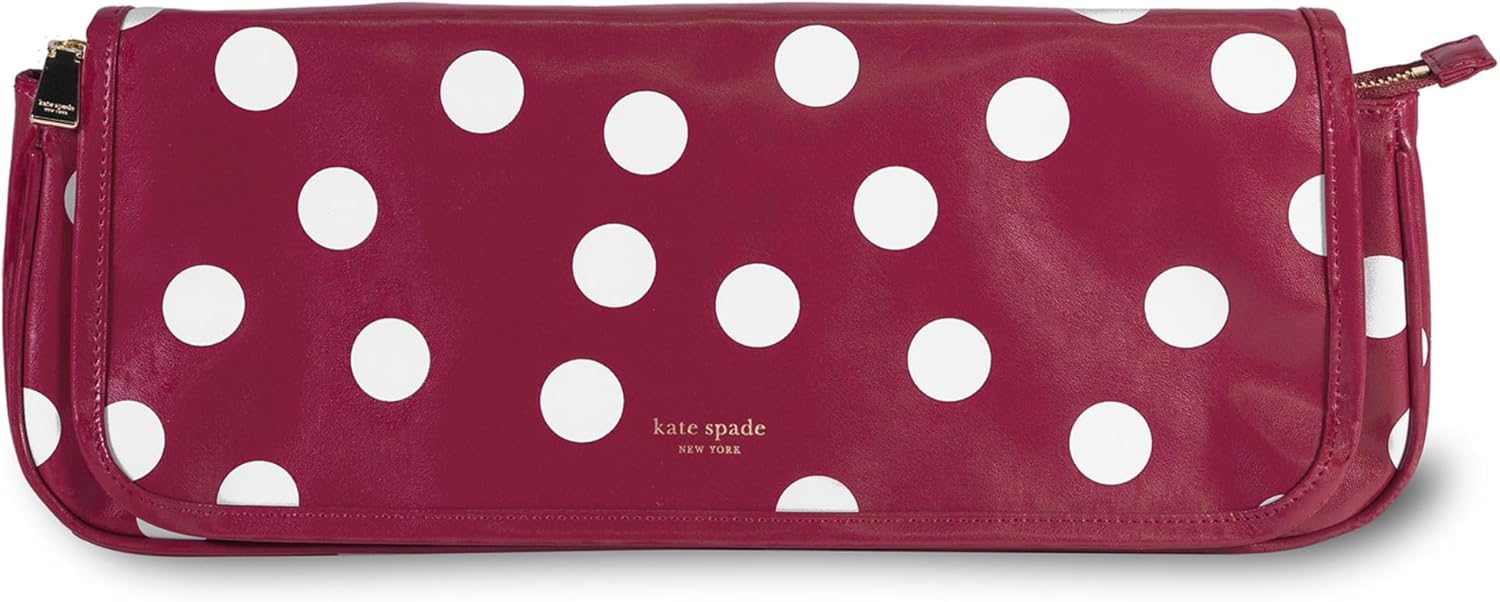 kate spade new york Hair Styling Tools Organizer, Compact Hairstylist Travel Bag (Julie Dot)