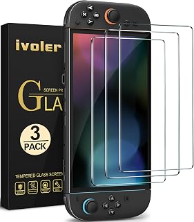 【3枚セット・自己吸着式】iVoler Switch 2 保護フィルム スイッチ2 ガラスフィルム 硬度 10H 耐衝撃 | 3D ラウンドエッジ加工、撥水撥油コーティング、指紋防止、飛散防止、気泡ゼロ、簡単貼り付け