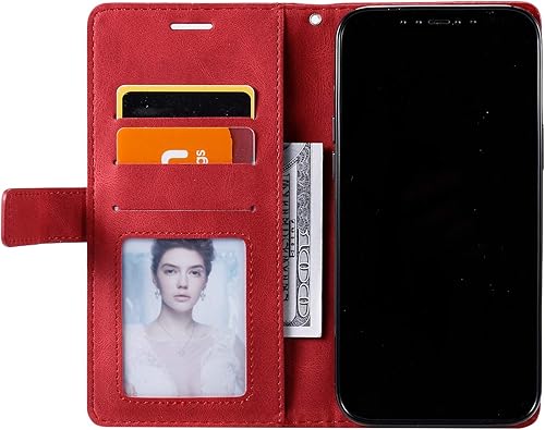 Miniatura 10 de Funda para iPhone 11 de 6.1 pulgadas, diseño de negocios, casual, con tapa y tarjetero magnético, de cuero, con soporte, para iPhone 11 de 6.1