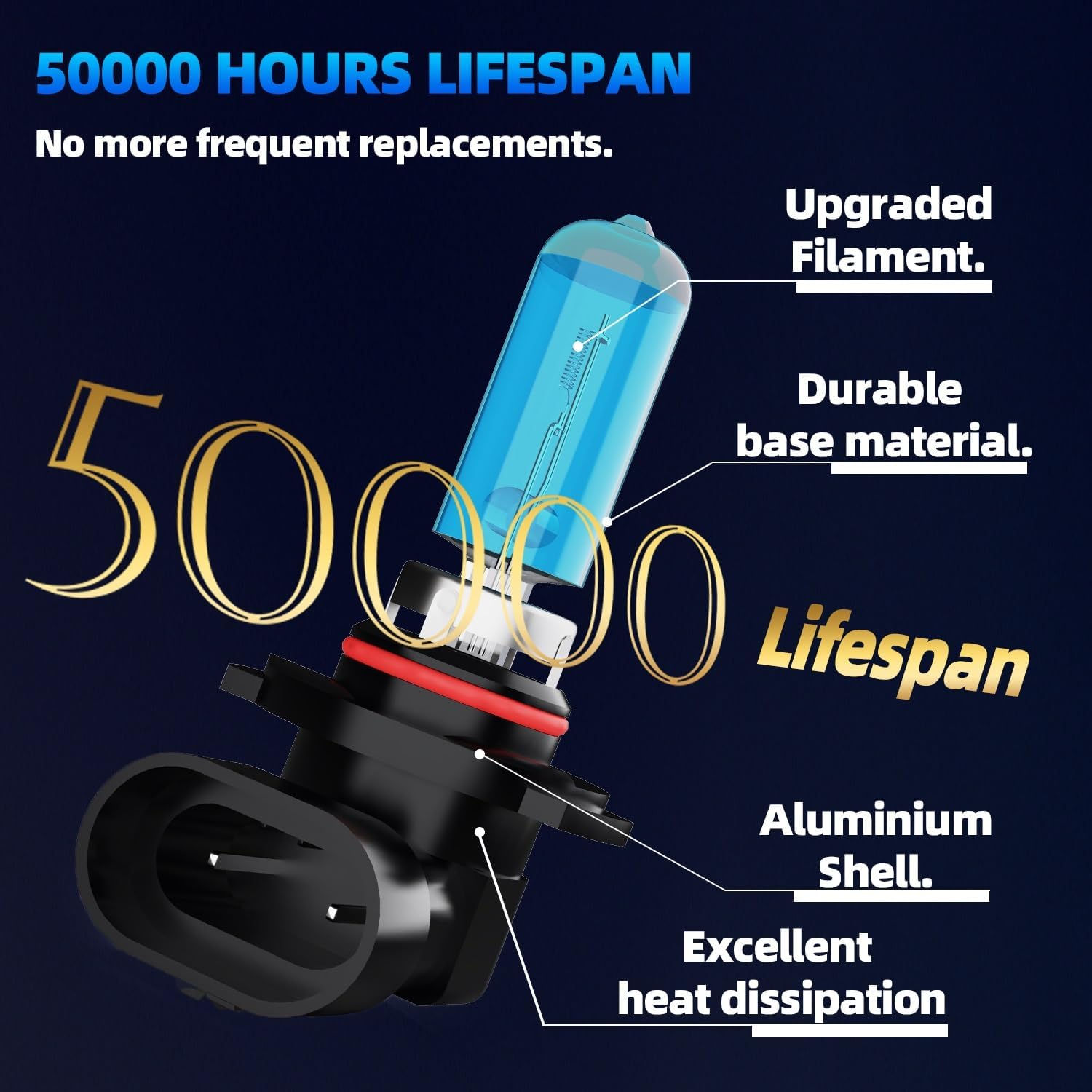 Headlights+ License Plate Lights Fit For Chevy Impala 2016-2020 Light Bulbs,9005/HB3/H10 High Beams+ 9005/HB3/H10 Low Beams+ License Plate Lights Combo,Plug And Play,Pack of 6