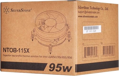 Vista 23 de SilverStone Technology Silverstone NT08-115XP - Enfriador de CPU de perfil bajo de 1.299 in de altura para CPU Intel LGA115X y LGA1200