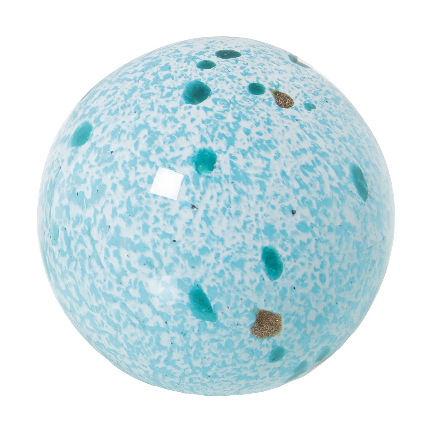 Boule de verre bleu ciel pour illuminer votre table basse de salon