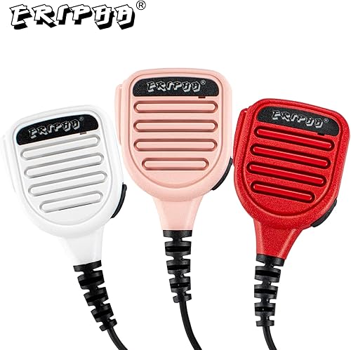 Miniatura 7 de Altavoz Micrófono Hombro Impermeable IP56 Compatible con Motorola SP200D CLS 1110 Radio bidireccional con conector de 0.138 in (rojo, para Motorola)