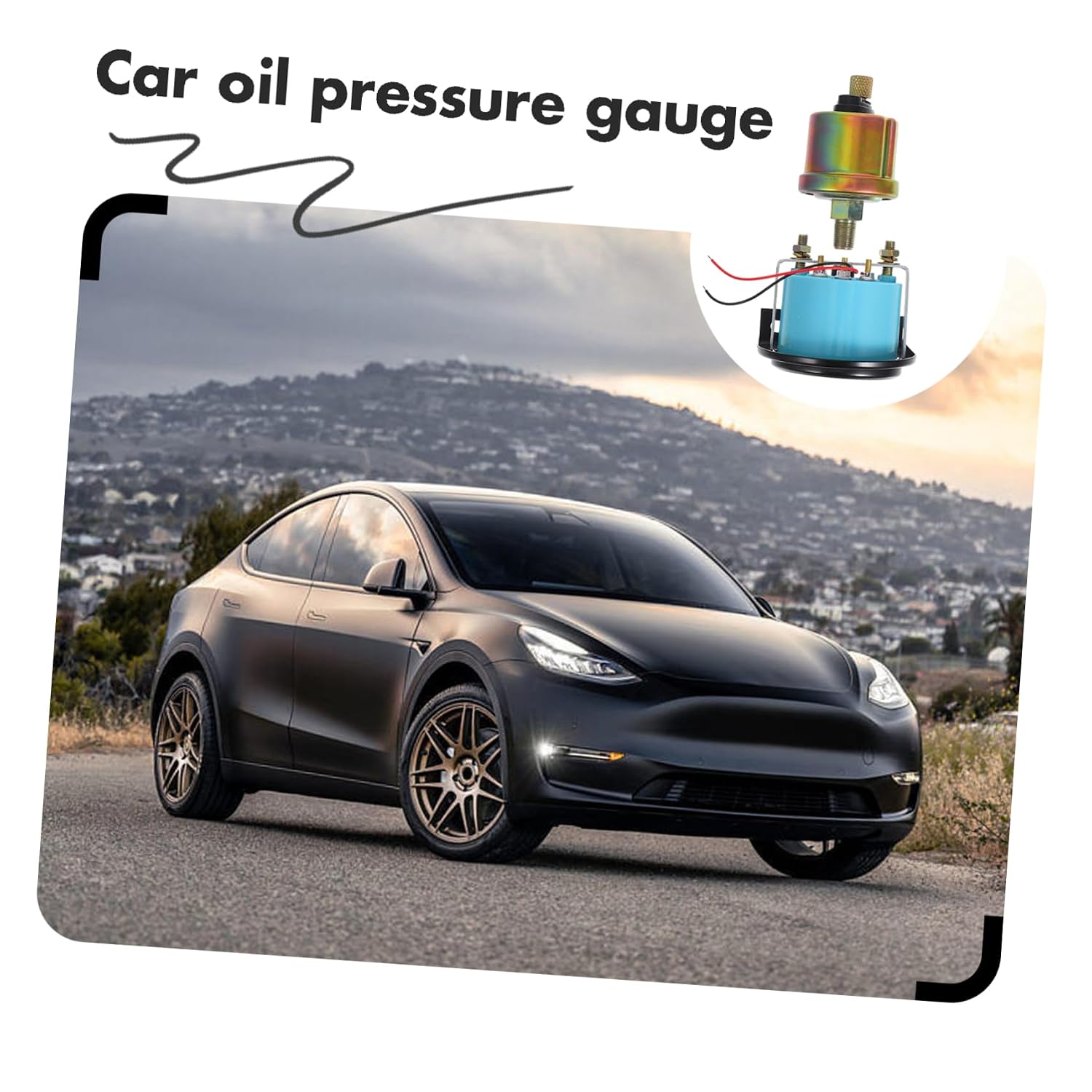 PRETYZOOM 12v Oil Pressure Gauge Automotive Psi Display for Car Modification High Precision Mechanical Oil Pressure Sender Easy Installation for Real Monitoring