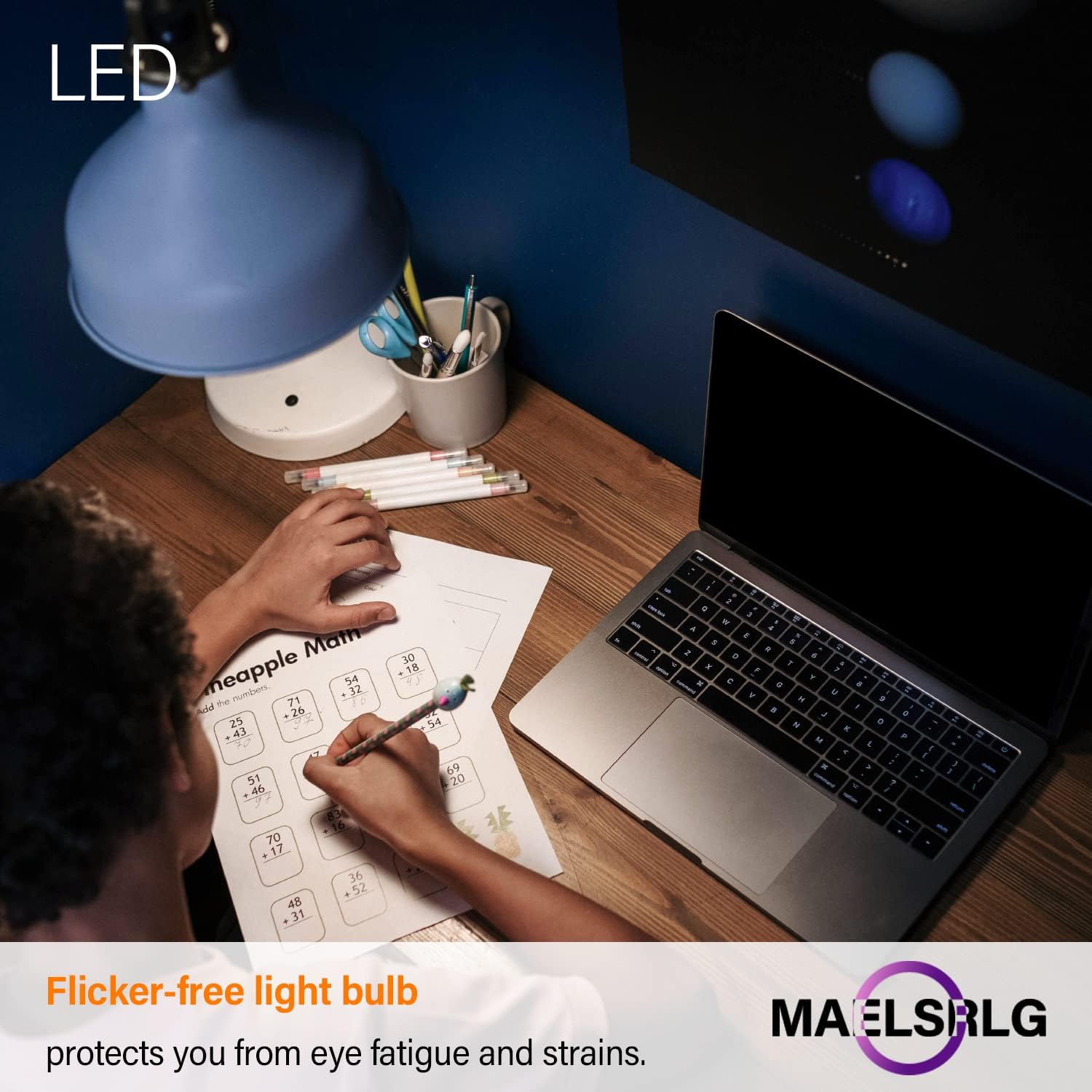 Maelsrlg R14 LED Bulb 4W(40W Equivalent) Mini Reflector Flood Light Bulbs 5000K Daylight, Curio Cabinet Light Bulb, Non-Dimmable, E26 Base Short Light Bulbs, 4-Pack