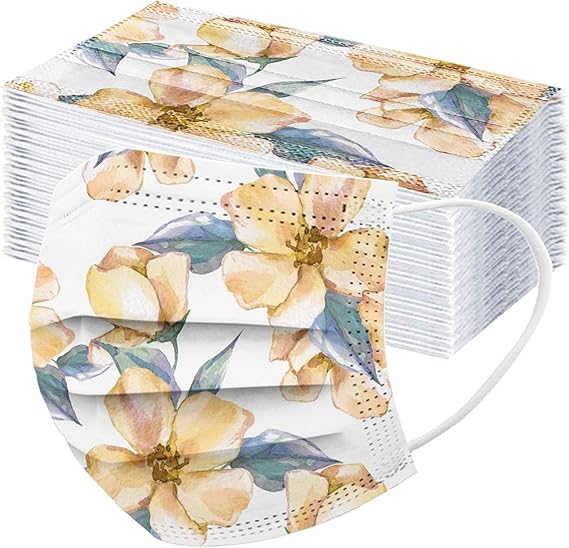 Amazon Co Jp マスク 50枚 不織布マスク 使い捨てマスク 超快適マスク 保護マスク カラーマスク 柄物 花柄 可愛いマスク Mask 超立体マスク 大人用サイズ 大人用マスク 不織布 三層構造 密度フィルター 通気性 一次性防護 防塵 風邪 男女兼用 産業 研究開発用品