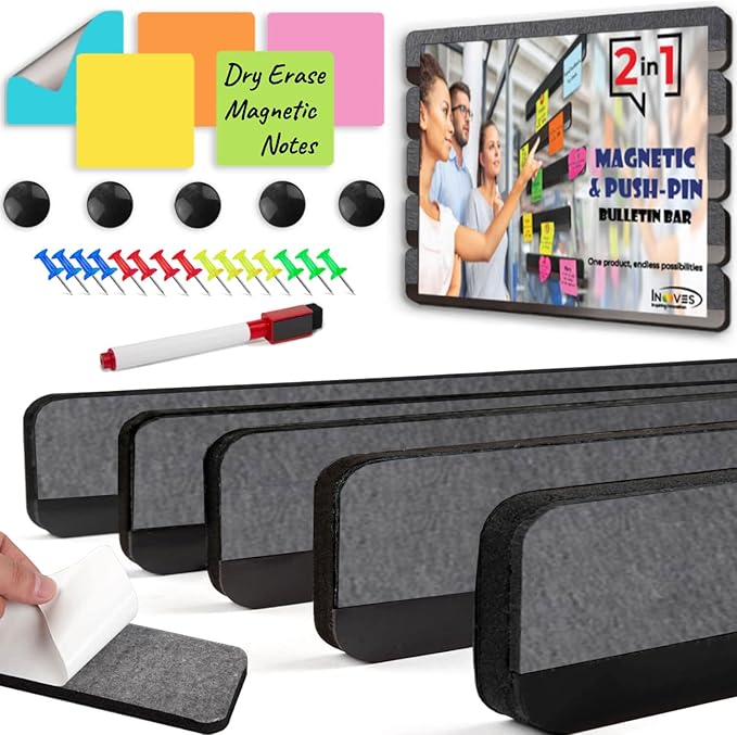 2 Pcs Bulletin Board Iron Sheet Magnetic Strip For Wall Metal - View #9