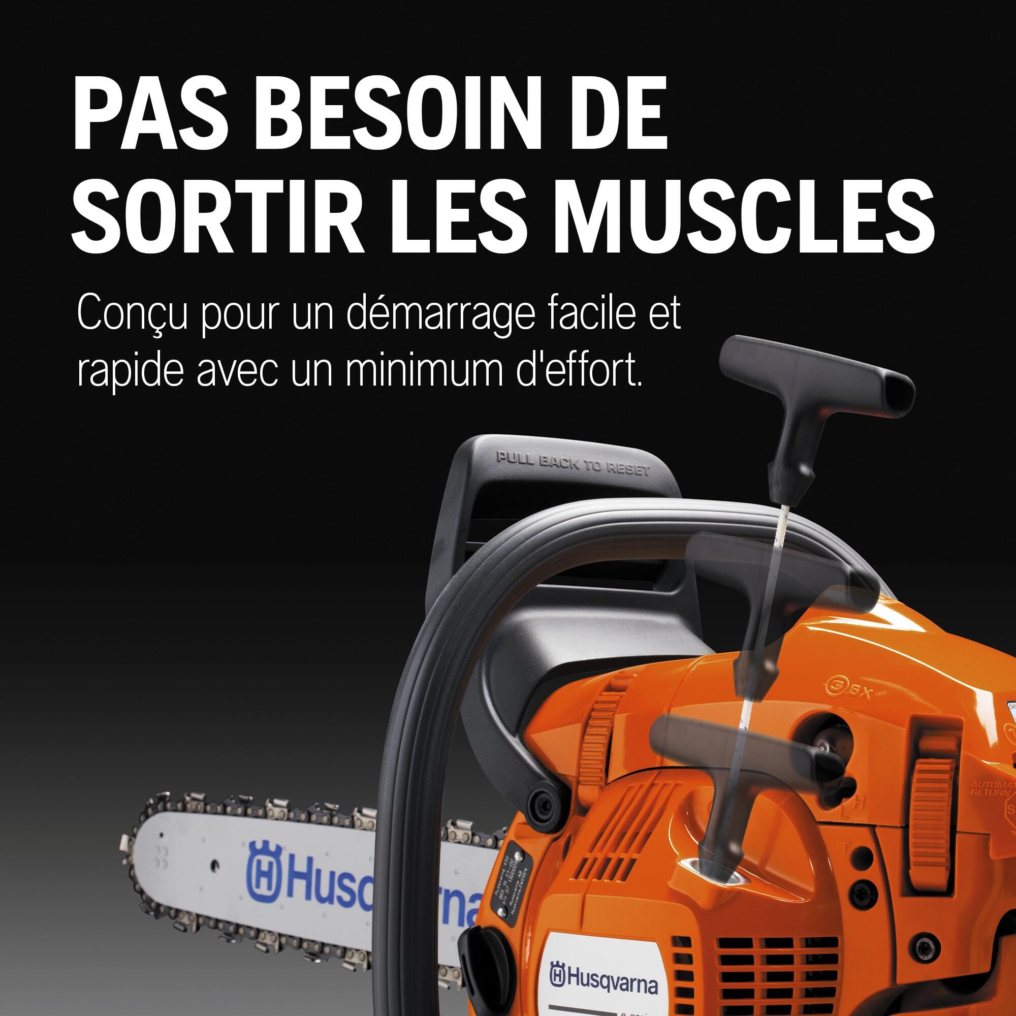 Husqvarna 135 Mark II : Tronçonneuse thermique 38 cm³ X-Torq®, guide 35 cm, LowVib®, Smart Start®, Air Injection™. Idéale pour la coupe de bois de chauffage, l’élagage et l’entretien du jardin.