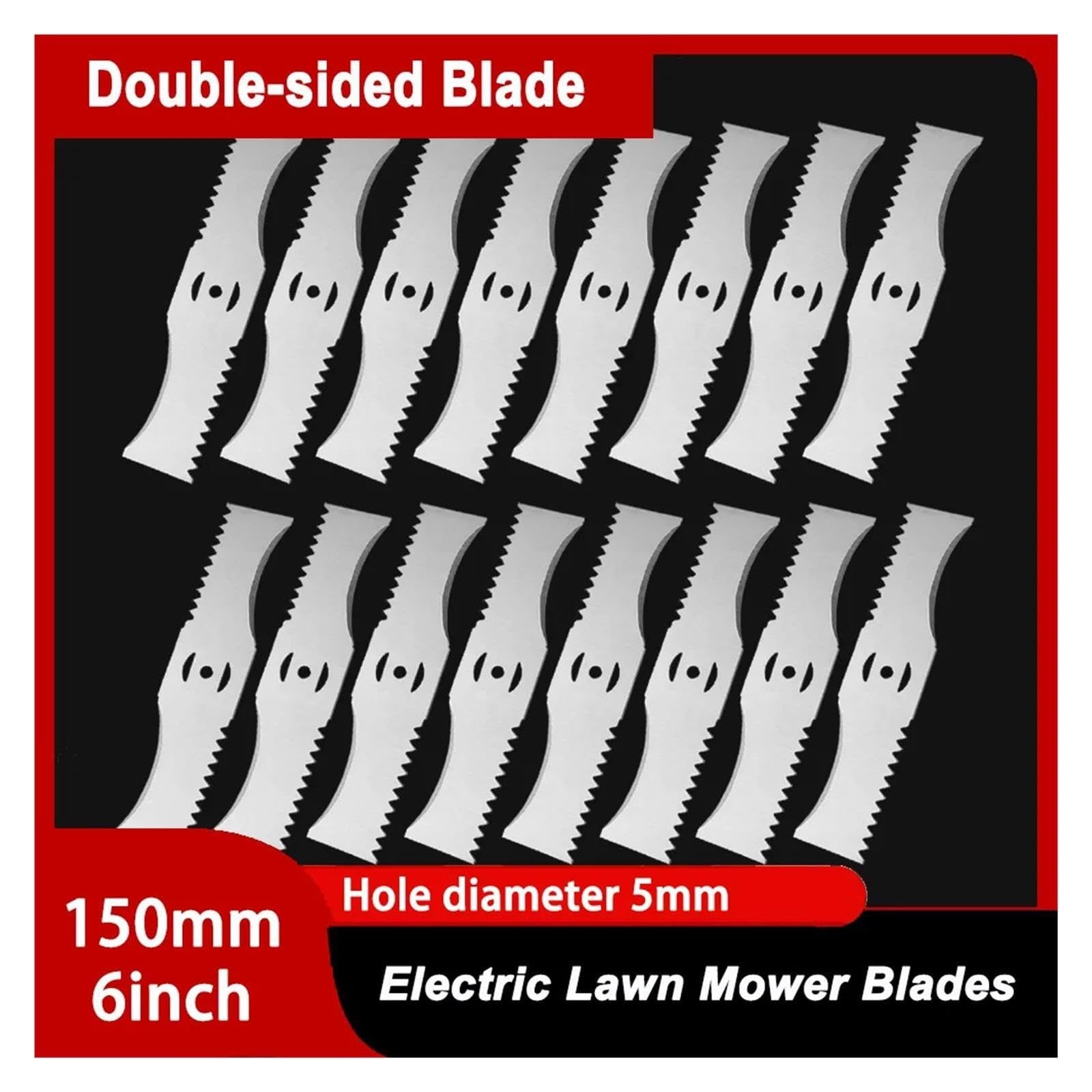 Hoja Dentada En Forma De Arco De 150mm Universal para Cortacésped Pequeño, Cortadoras De Jardín, Herramientas, Cuchilla para Cortacésped(20PCS Blade)