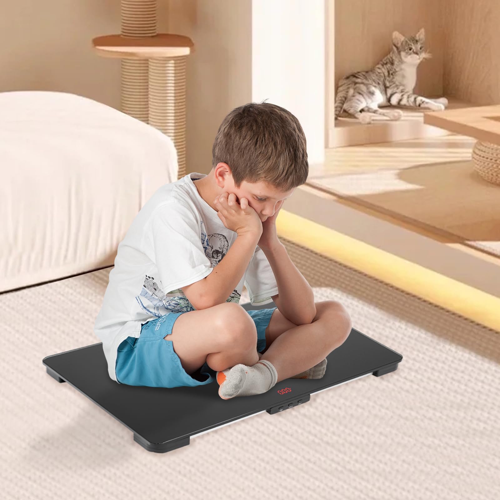 Bilancia Digitale per cani Animali, 100 kg/220 lb, display LCD, per Misurare Cane e Gatto di taglia grossa, pesare pacchi/bagagli/casa