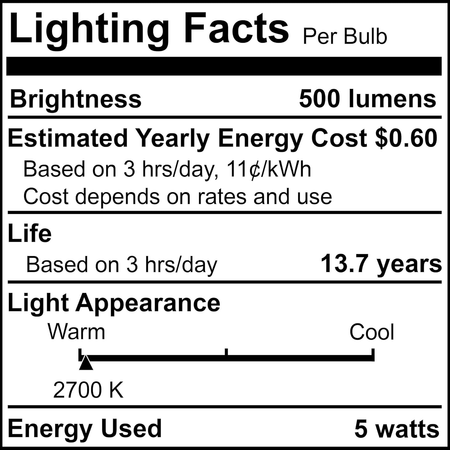 Bulbrite 776945-5W LED Filament, 11" T9 Long, 2700K Fully Compatible Dimming, E26 Base, 500 Lumens, CRI 90, Warm White Light, Decorative (4 Pack)