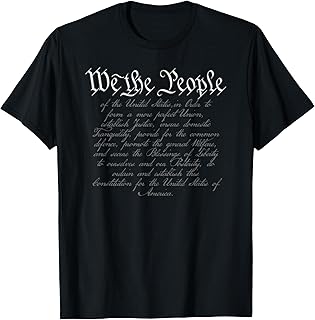 Preamble To the US Constitution, 4th Of July, We The People T-Shirt for Women Kids Men
